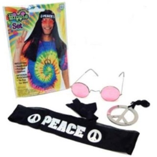 Set de Déguisement Hippie (Bandeau+Collier+Lunette)