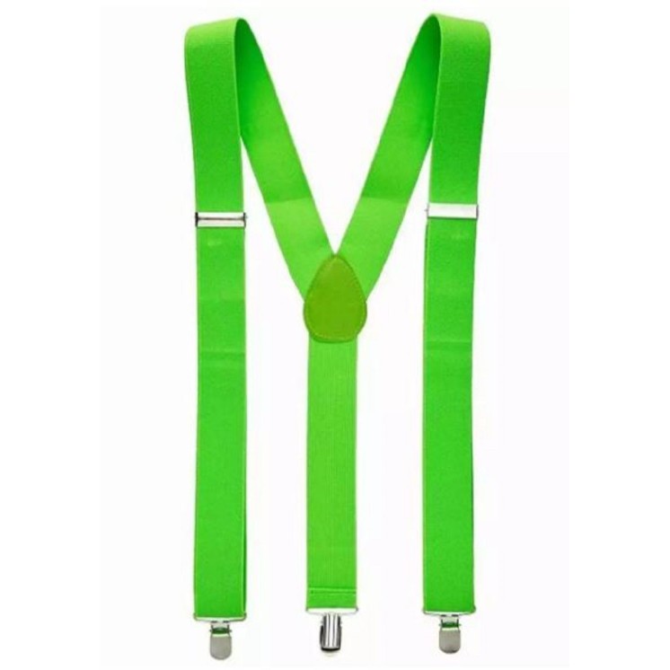 Bretelles Verte large pour femme ou homme (la paire)