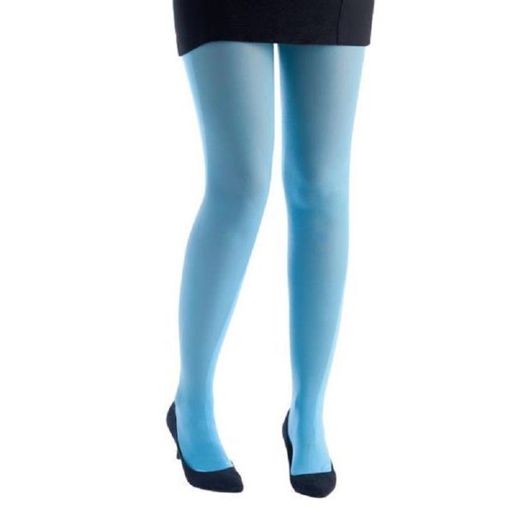 Collant Bleu clair pour deguisement de Schtroumpf (la paire)