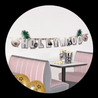 Guirlande lettres "Hollywood" 135cm