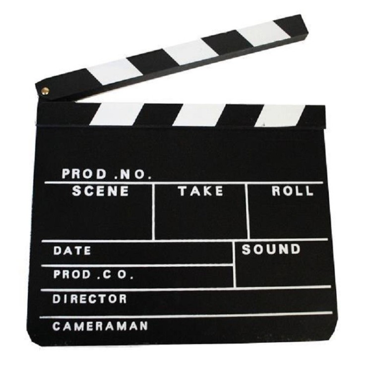 Clap de Cinéma en bois 30X26 cm