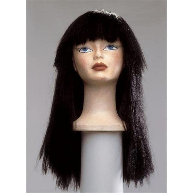 Perruque Stone, à frange Blonde ou Brune, carré long