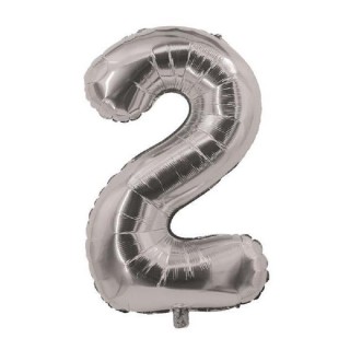 Ballon chiffre Argent 80/85cms (gonflable à helium) Mylar