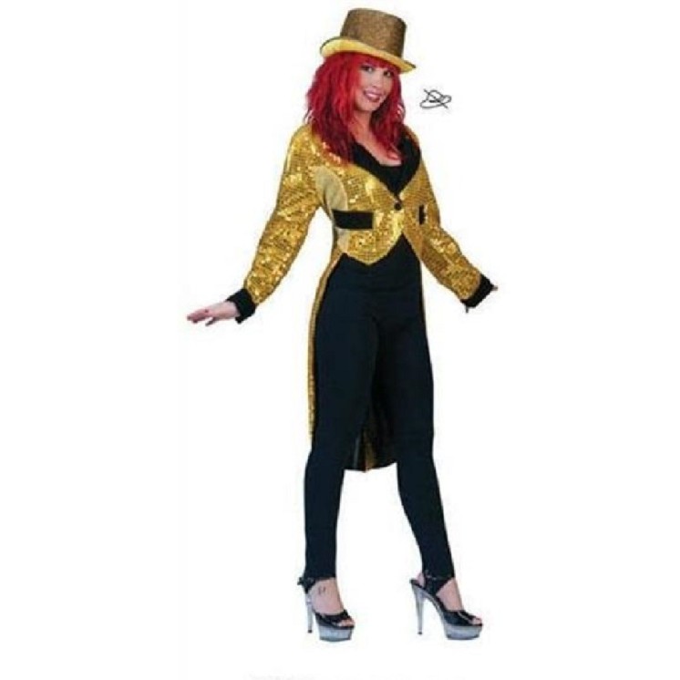 Veste Queue de Pie paillettes sequins Or femme (taille 36/38)