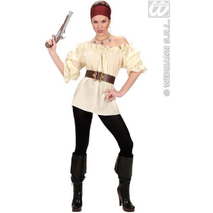 Chemisier beige cow girl, Farwest, Western, Médiéval, (taille M)