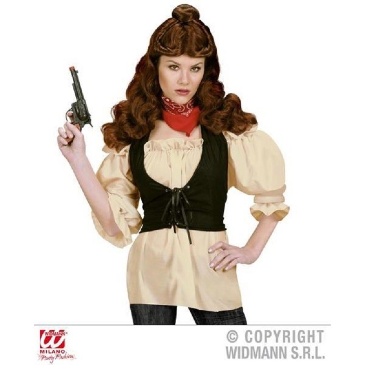 Chemisier beige cow girl, Farwest, Western, Médiéval, (taille M)