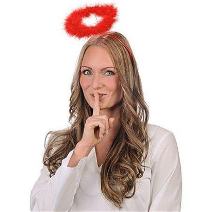 Serre tete Halo - Auréole rouge d'ange