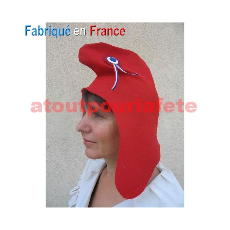Bonnet Phrygien, chapeau révolutionnaire (Fabrication Française)(feutrine)