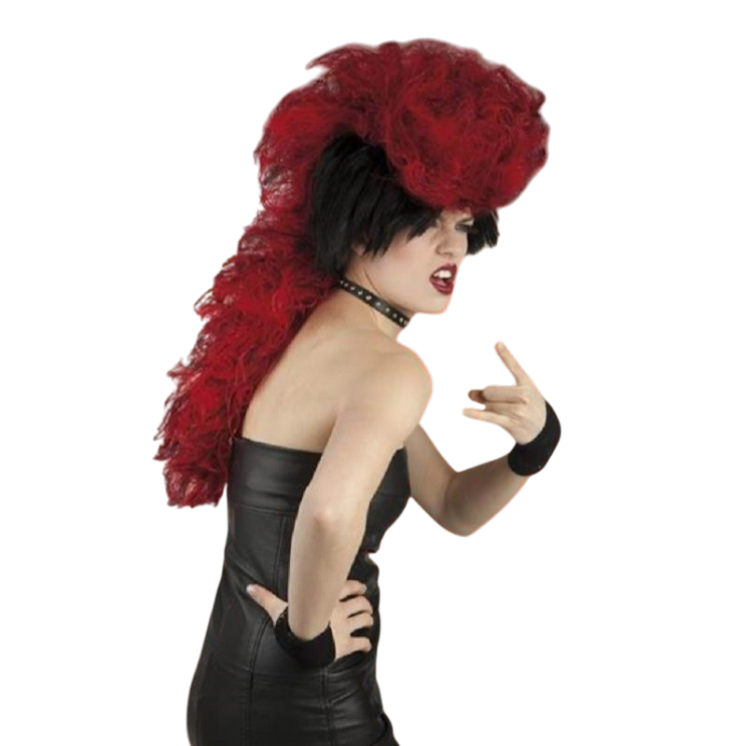 Perruque de Diablesse d'Halloween, Punk, Gothic