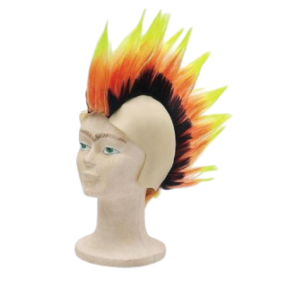 Perruque de Punk Tricolore avec crane