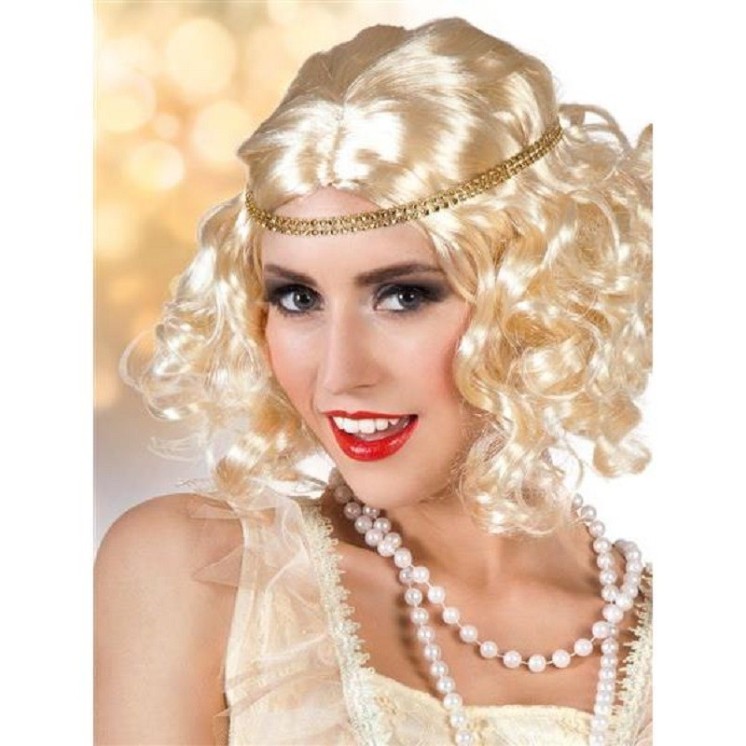 Perruque Charleston blonde, Cabaret, Années folles, 1930