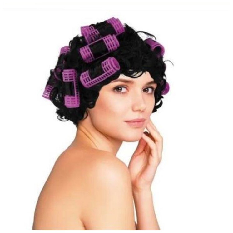 Perruque de Ménagère avec bigoudis