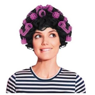 Perruque de Ménagère avec bigoudis