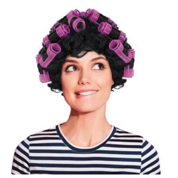 Perruque de Ménagère avec bigoudis