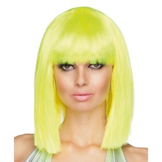 Perruque Disco Néon Fluo Jaune
