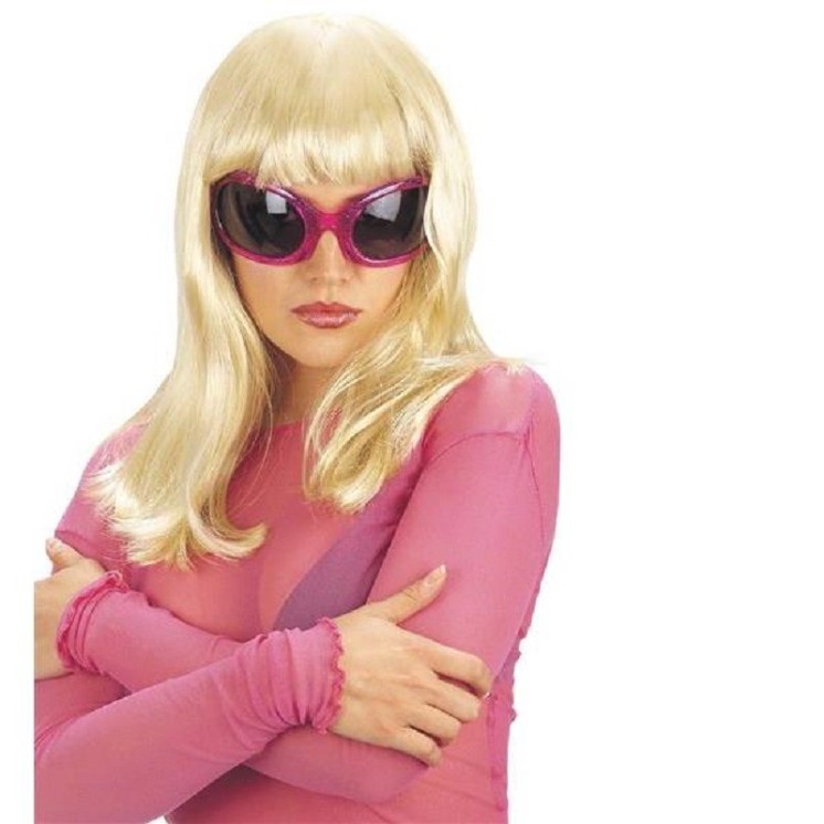 Perruque Disco (coupe mi longue a frange) (blonde ou brune)