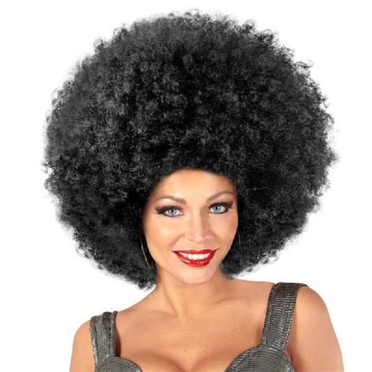 Perruque Disco Afro super géante Noire