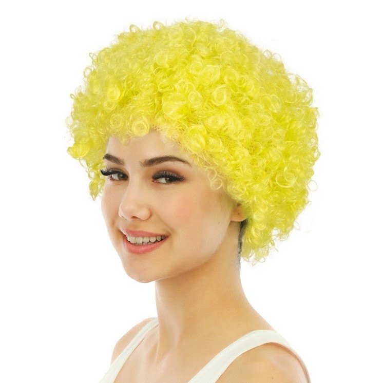 Perruque courte frisée  pour déguisement de clown