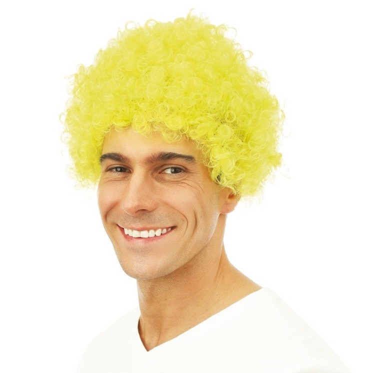 Perruque courte frisée  pour déguisement de clown