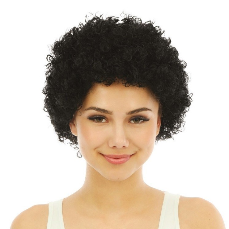 Perruque courte frisée  pour déguisement de clown