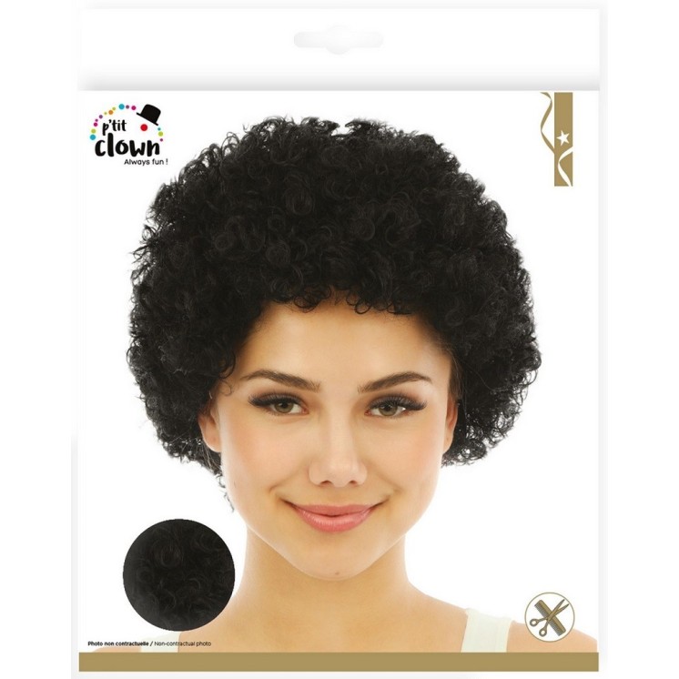 Perruque courte frisée  pour déguisement de clown