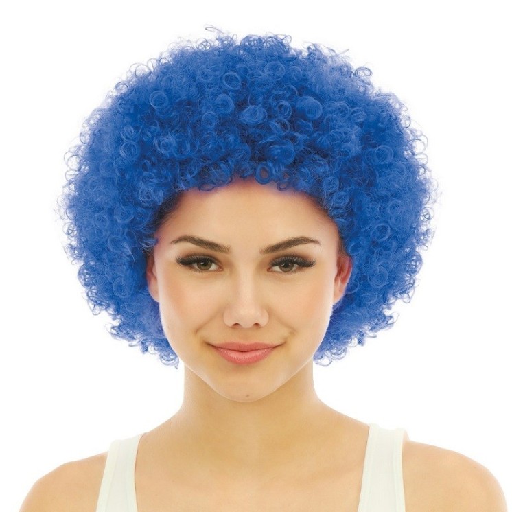 Perruque courte frisée  pour déguisement de clown
