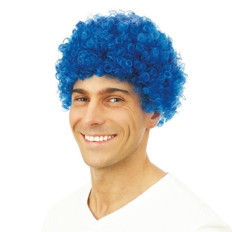 Perruque courte frisée  pour déguisement de clown