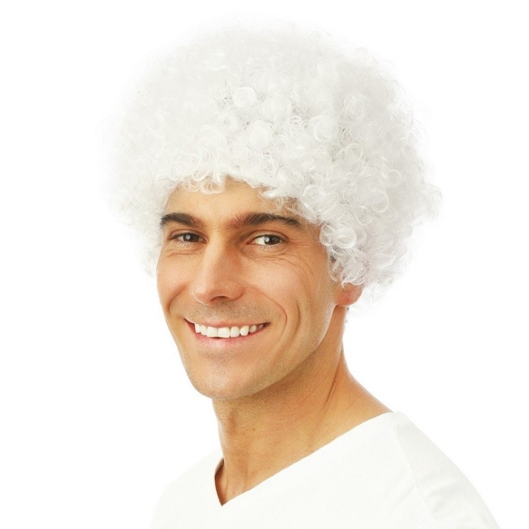 Perruque courte frisée  pour déguisement de clown