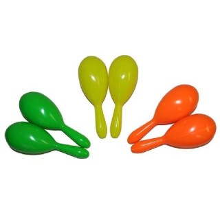 Maracas couleur (la paire)(coloris aléatoire)