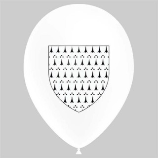 Pochette de 25 Ballons Ø30cm "Blason Bretagne" (Imprimé 1 face)