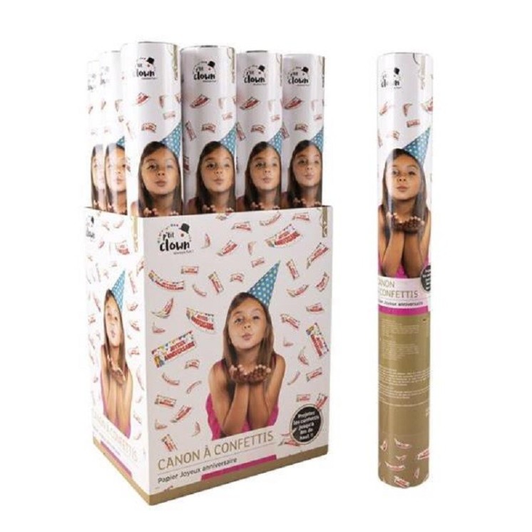 canon a confettis joyeux anniversaire