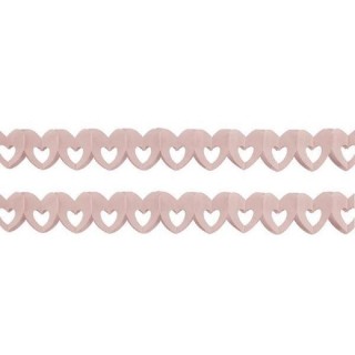 Guirlande cœur Baby Shower 6cm en 2,50m