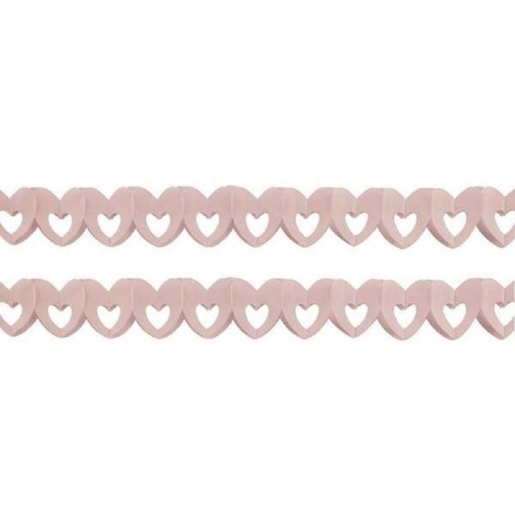 Guirlande cœur Baby Shower 6cm en 2,50m