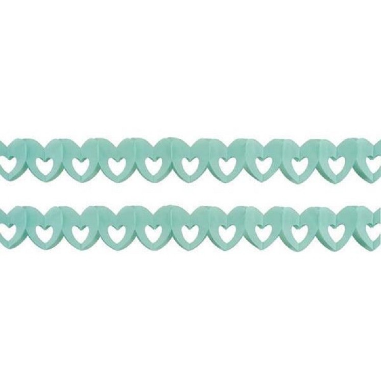 Guirlande cœur Baby Shower 6cm en 2,50m