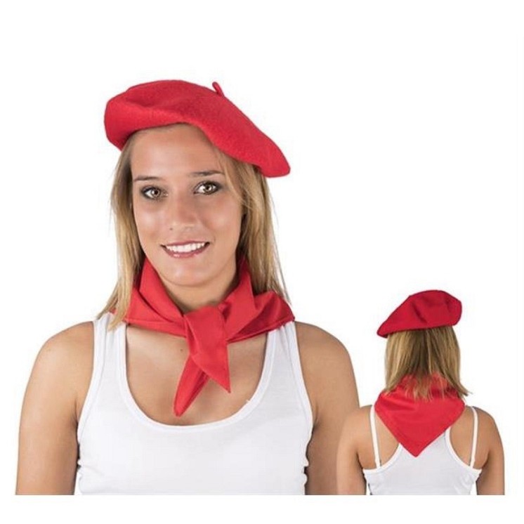 Beret Français, Béret basque en laine pour Feria, soirée Basque, ou soirée deguisée (2 coloris au choix)