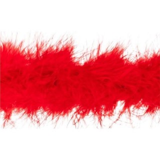 Boa marabout en duvet rouge 1,80m 15grs