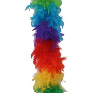 Boa en plumes 2 tons multicolore 60 grs arc-en-ciel, gaypride
