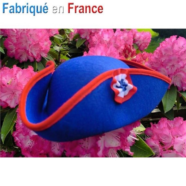 Tricorne révolutionnaire "Sans culotte"  avec cocarde tricolore T57