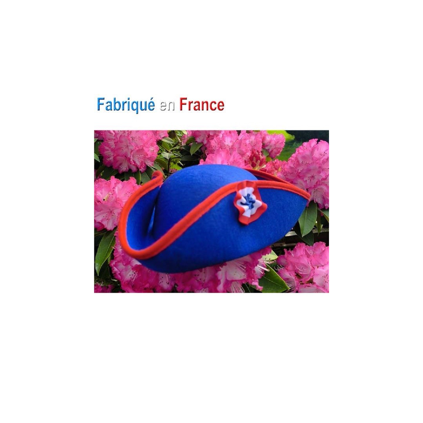 Tricorne révolutionnaire "Sans culotte"  avec cocarde tricolore T57