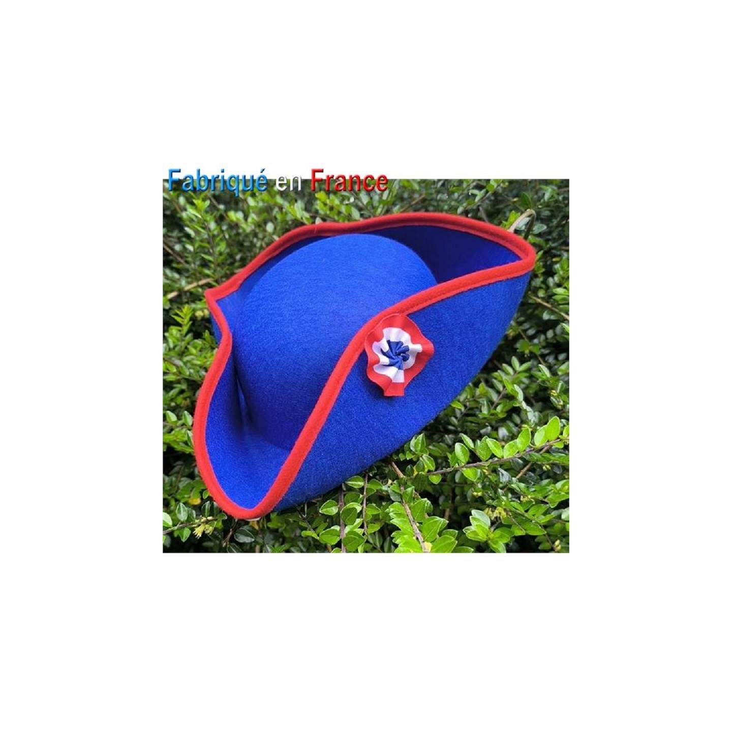 Tricorne révolutionnaire "Sans culotte"  avec cocarde tricolore T57