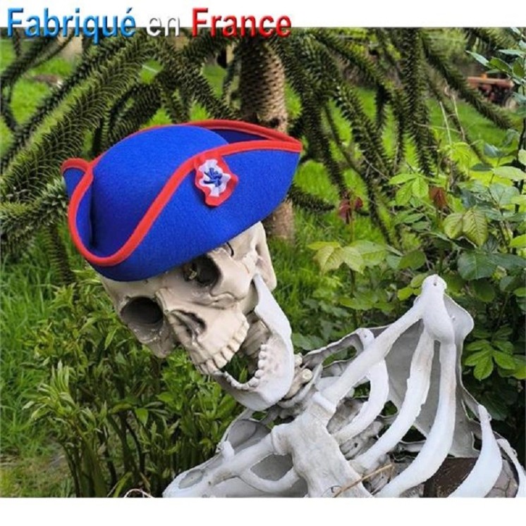 Tricorne révolutionnaire "Sans culotte"  avec cocarde tricolore T57