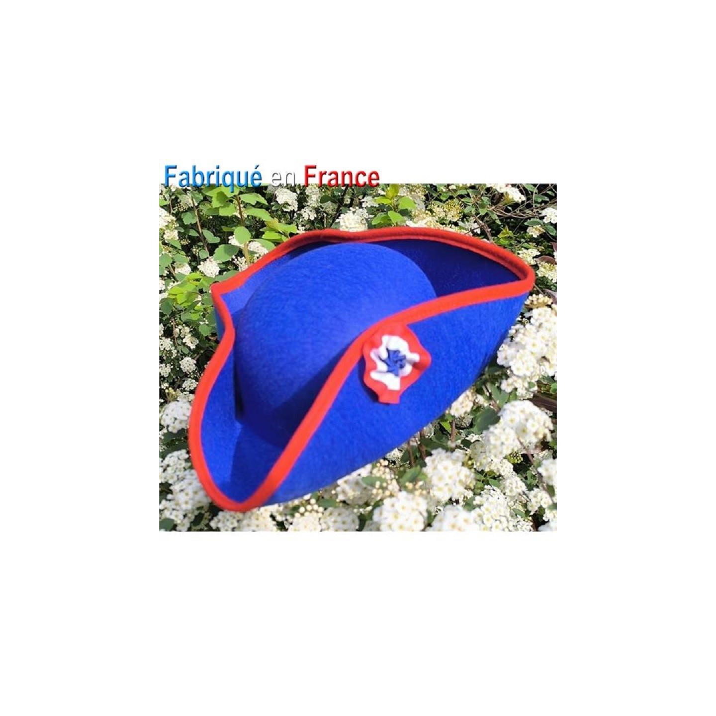 Tricorne révolutionnaire "Sans culotte"  avec cocarde tricolore T57