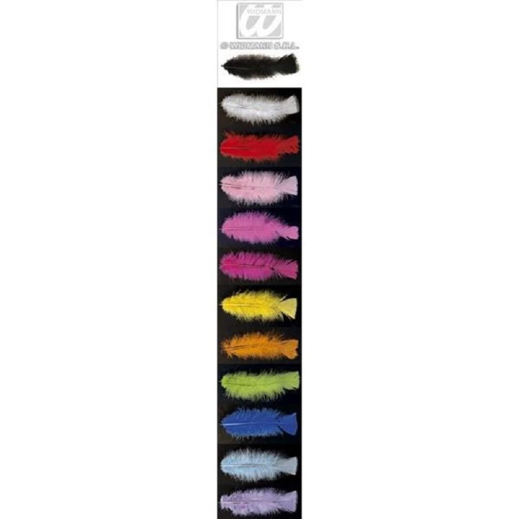 Plumes multicolore 10cms (palette de dinde) (sachet de 50)