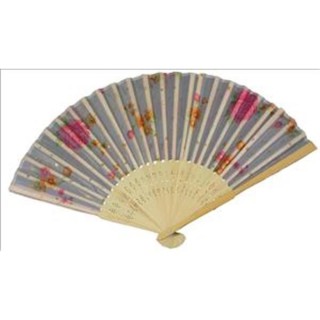 Eventail asiatique, Chinois , 40cms  Soie et Bambou (modèle aléatoire)