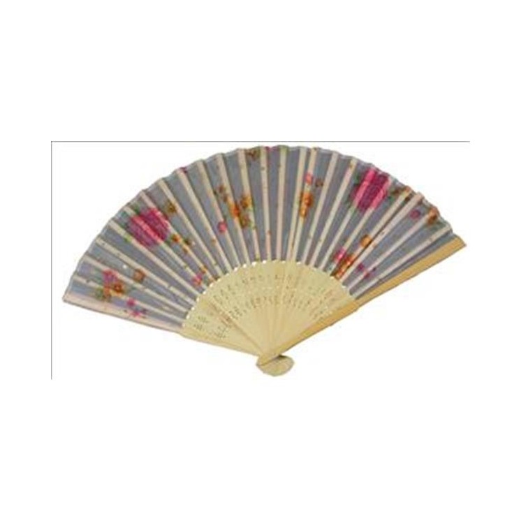 Eventail asiatique, Chinois , 40cms  Soie et Bambou (modèle aléatoire)