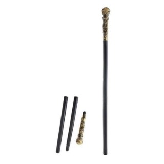 Canne à pommeau or pour deguisement de marquis (demontable)(Pvc)