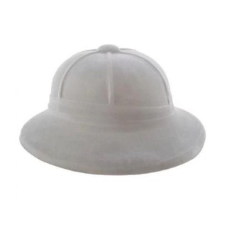Chapeau colonial gris - Explorateur (plastique floqué)