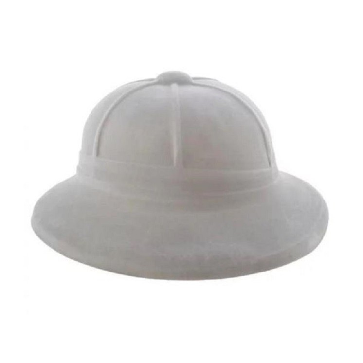 Chapeau colonial gris - Explorateur (plastique floqué)