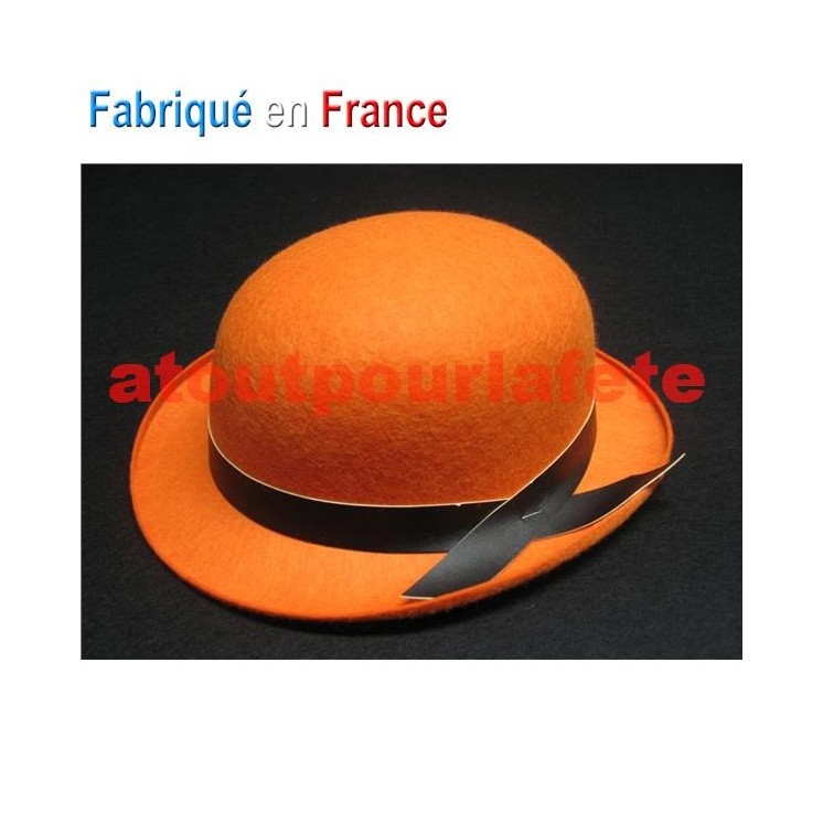 Chapeau Melon couleur enfant avec ruban