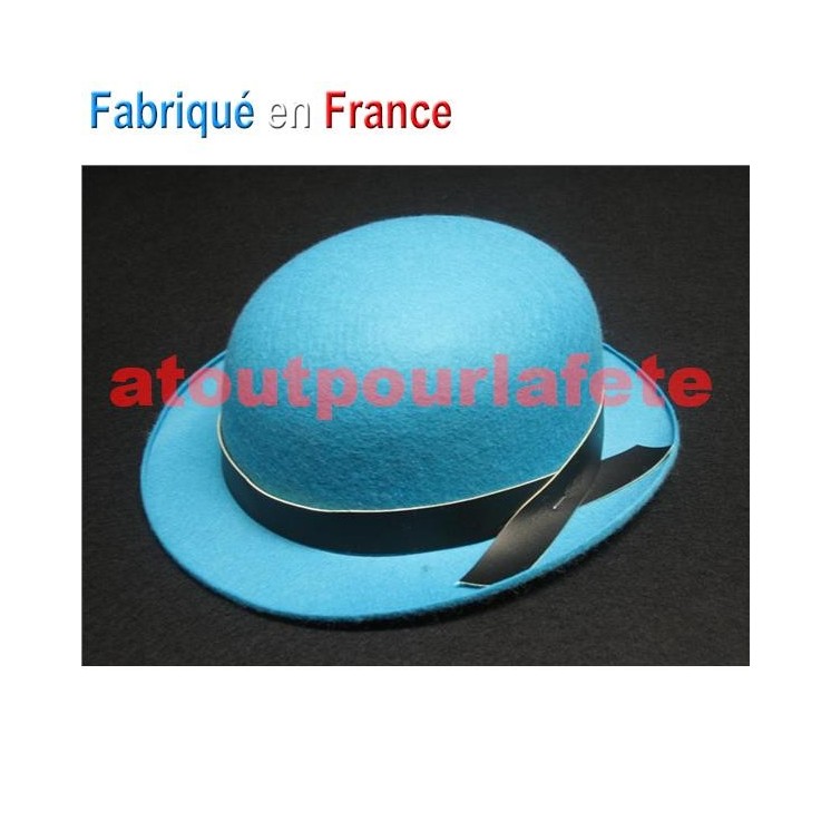 Chapeau Melon couleur enfant avec ruban